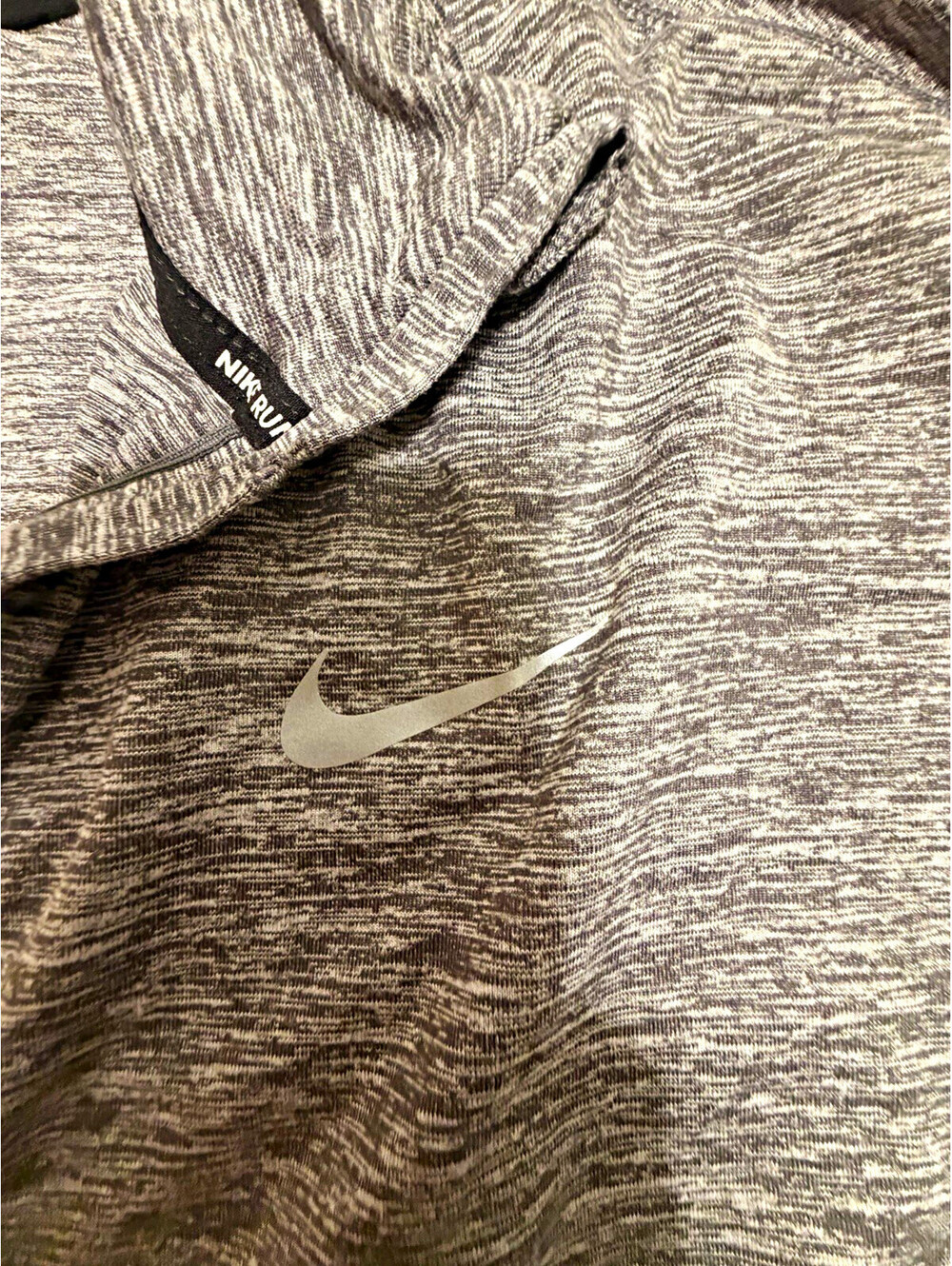 Nike Dri-FIT women's Heather Gray 1/4 Zip Mock Neck Running Pullover Size M